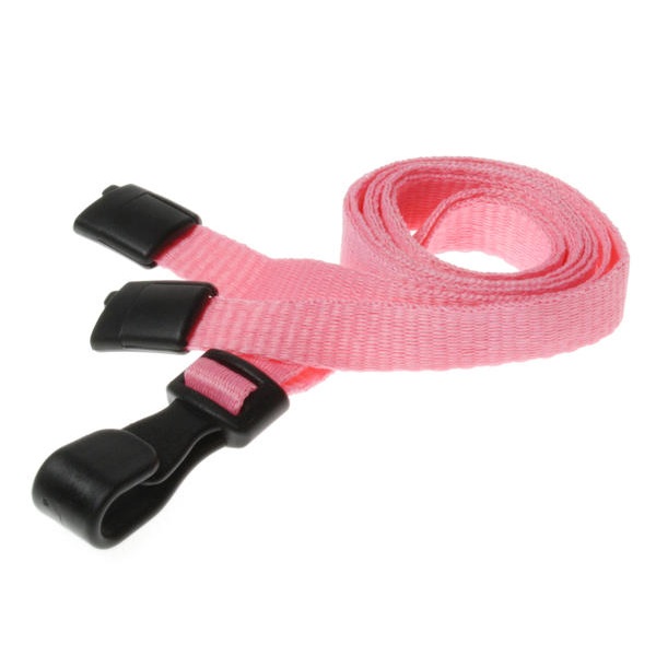 Picture of Pink lanyard / Keyhanger 10 mm with plastic J clip - 100% polyester. 60270549